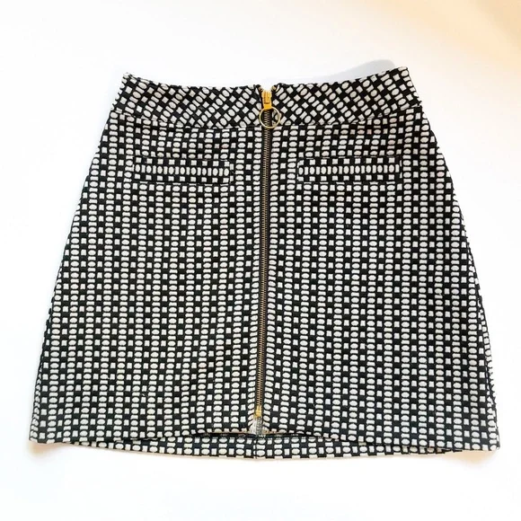 Express black white zip front mini skirt ❤️ - Picture 2 of 6